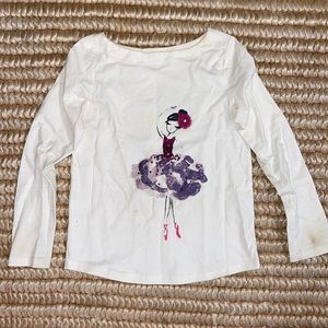 Gymboree embellished 💯 cotton ballerina T-shirt long sleeve girl 10